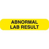 Clerical Labels ABNORMAL LAB RESULTS" - Yellow with black text - 1.625"W x 0.375"H