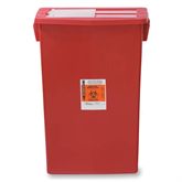 Large Hands-Free Sharps Cart 18gal Sharps Containers - 8.25"W x 12.75"D x 26"H