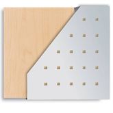 Connect Literature Rack Single Maple Back with Aluminum Pocket - 12.875"H