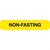 Phlebotomy/Specimen Receiving Labels NON-FASTING" - Yellow with black text - 1.625"W x 0.375"H