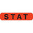 Clerical Medical Labels STAT" - Orange with black text - 1.625"W x 0.375"H