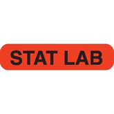 Clerical Medical Labels STAT LAB" - Orange with black text - 1.625"W x 0.375"H