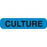 Microbiology Labels CULTURE" - Blue with black text - 1.625"W x 0.375"H