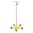 Spider Leg Stainless Steel IV Pole 4-Hook Top