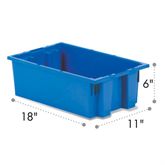 Nest-n-Stack Totes 11"W x 18"L x 6"H