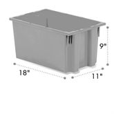 Nest-n-Stack Totes 11"W x 18"L x 9"H