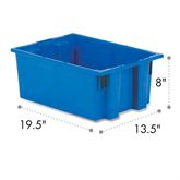 Nest-n-Stack Totes 13.5"W x 19.5"L x 8"H