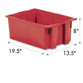 Nest-n-Stack Totes 13.5"W x 19.5"L x 8"H