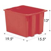 Nest-n-Stack Totes 15.5"W x 19.5"L x 13"H