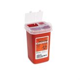 1 Quart Sharps Container 1qt - 3"W x 3"D x 6.25"H