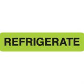 Refrigeration Communication REFRIGERATE" - Fluorescent green with black text - 1.625"W x 0.375"H