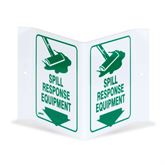 V-Shape Sign Spill Response Equipment" Sign