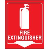 V-Shape Sign Fire Extinguisher" Sign