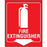 V-Shape Sign Fire Extinguisher" Sign
