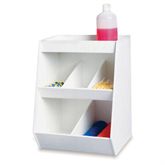 Fixed Compartment Bench Bin 5 Bins and 1 Shelf - 12"W x 10"D x 16"H