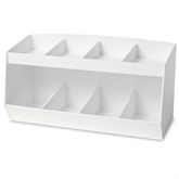 Fixed Compartment Bench Bin 8 Bins (4 over 4) - 24"W x 10"D x 12"H