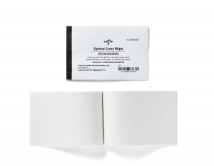 Medline 50-Sheet Lens Wipe Booklet - Lens Wipes, 4" x 6", 50 Sheets - MLABLW4X6