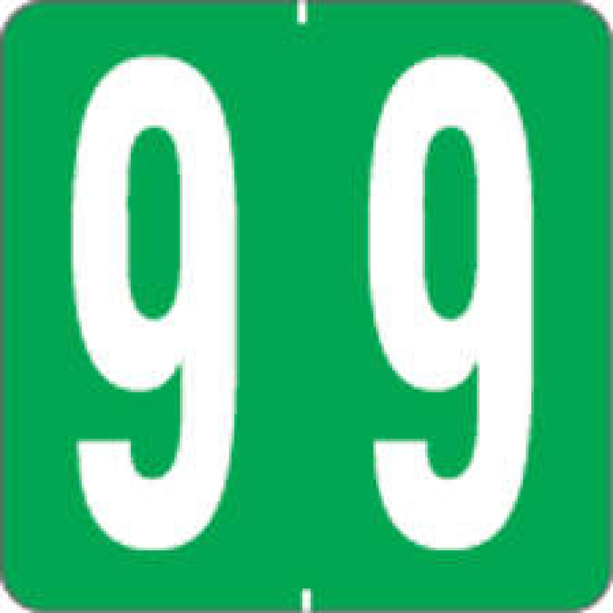 Ames Compatible Color Code Label Numeric '9" 1 7/8" X 1 7/8" 1 1/2" H ...