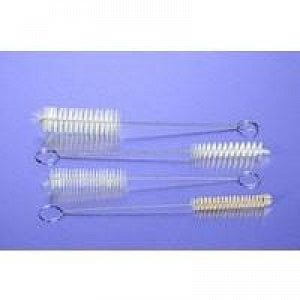 Justman 8" Test Tube Brush W/Fan Tips - Test Tube Brush With Fan Tip, White Nylon, 8" Length, 11/32" Dia. - 1075
