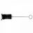 Justman Brush Co Bottle Brush With Double Tufted Swivel End - Black Bristle Flask Brush with Double Tufted Swivel End, 1-1/2" Dia. x 12" Overall Length - 1781-1