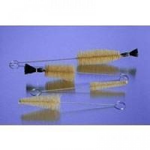 Justman Brush Company Centrifuge Brush With Nylon Tuft - White Bristle / Nylon Centrifuge Brush with Black Nylon Tuft, 3/16" Dia. x 9" Overall Length - 1849