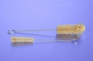 Justman Brush Company White Bristle Tufted End Test Tube Brush - White Bristle Test Tube Brush with Tapered Radial End, 5/8" Dia. x 9" Overall Length - 1890