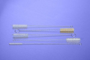 Justman Brush Company 13" White Nylon Narrow Tube Brush - White Nylon Narrow Tube Brush, 13-1/4" Overall Length, 2-1/2" Brush Length - 1893