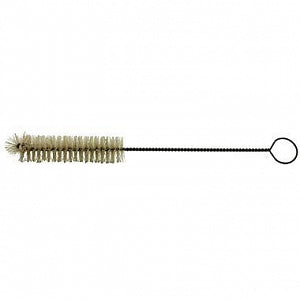 Midland Sci Test Tube Brush Nylon - White Bristle Test Tube Brush with Fan Tip, 10" Overall Length x 7/8 Diameter - 1908