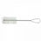 Justman Brush Company White Nylon Brush W/Fan Tip - White Nylon Bottle Brush with Fan Tip, 11" Overall Length x 1-5/8" Diameter - 5221