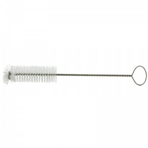 Justman White Polyester Brush W/Radial Tip - White Polyester Test Tube Brush with Radial Tip, 9" Overall Length x 3/4" Diameter - 5304
