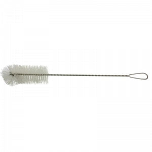 Justman White Polyester Brush W/Radial Tip - White Polyester Cylinder Brush with Radial Tip, 20" Overall Length x 2-3/8" Diameter - 5308
