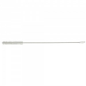 Justman White Polyester Narrow Brush - White Polyester Narrow Tube Brush, 12" Overall Length x 1/2" Diameter - 5309