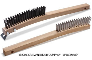 Midland Sci 13.75in Economy Stainless Steel Curve Brush - Economy Tempered Wire Curved Handle Brush, 13.75" Overall Length - 705295