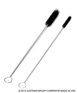 Justman Brush Company 18" Stiff Nylon Tube Brushes - Stiff Black Nylon Tube Brush, 1-5/8" Diameter, 18" Length - 715675