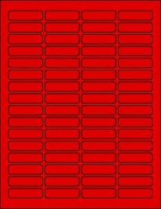 Online Labels 1.813" x 0.5" True Red Label - DBD-LABEL 1.813" X 0.5" TRUE RED 250 SHT - OL1050TR