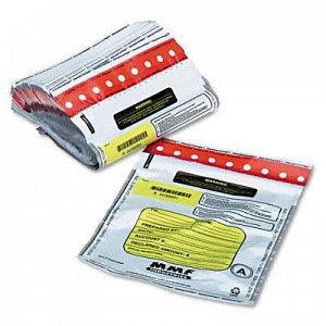 Mmf Industries Tamper-Evident Deposit Bags - Tamper-Evident Deposit / Cash Bags, Plastic, 9" x 12", White - 2362010N06