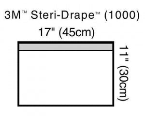 3M Steri-Drape Towels - Steri-Drape Small Drape, 17" x 11" - 1000