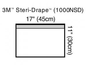 3M Steri-Drape Towels - Steri-Drape Small Drape, 17" x 11", Nonsterile - 1000NSD