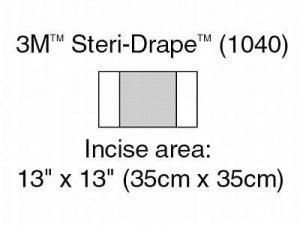 3M Healthcare Steri-Drape Incise and Ophthalmology Drapes - Steri-Drape 2 Incise Drape, 13" x 13" - 1040