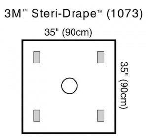 3M Healthcare Wound Steri drapes - Steri-Drape Wound Edge Protector with Accessories, 35" x 35", Ring Diameter 4-3/4" - 1073