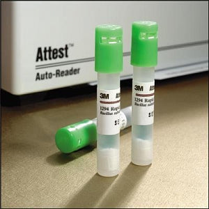 3M Healthcare Attest Rapid Readout Bio Indicator: EO (Ethylene Ox) Sterilizer - Attest Biological Indicator for EO with Green Cap, Rapid Readout, 4-hr - 1294