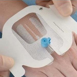 3M Healthcare Tegaderm Transparent Film Dressings with Border - 3M Tegaderm Advanced Transparent Film IV Securement Dressing with Adhesive-Free Window, 4-3/4" x4-3/4" - 1668