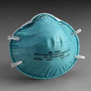 3M Healthcare N95 NIOSH Respirator Mask - N95 NIOSH-Approved Respirator Mask, Size M - 1860