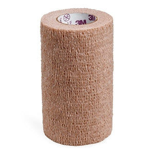 3M Coban Self-Adherent Wrap with Hand Tear - 3M Coban Self-Adherent Wrap with Hand Tear 2084S, Not Made with Natural Rubber Latex, Sterile, Tan, 4" x 5 yd. - 2084S