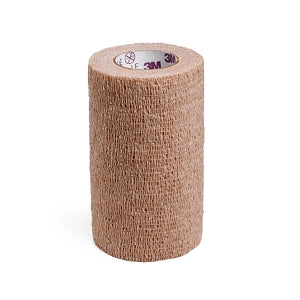 3M Coban Self-Adherent Wrap with Hand Tear - 3M Coban Self-Adherent Wrap with Hand Tear 2084S, Not Made with Natural Rubber Latex, Sterile, Tan, 4" x 5 yd. - 2084S