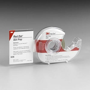 3M Healthcare Red Dot Trace Prep - Red Dot Skin Prep Electrode Trace Pad Roll, 3/4" x 196" - 2236