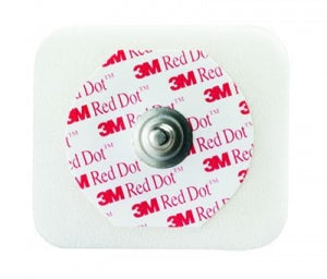 3M Red Dot Monitoring Electrodes with Foam Tape and Sticky Gel - Snap Style ECG Electrode, Adult, Foam, Wet Gel - 2560