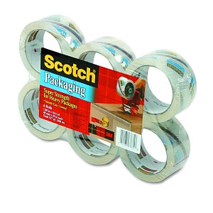 3M Healthcare Scotch Sure Start Packaging Tape for 3" Core Dispensers - Sure Start Packaging Tape, 1.88" x 54.6-yd., 3" Core, Clear, 6/Pack - 3500-6