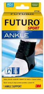 Black FUTURO Sport Adjustable Strap Ankle Support