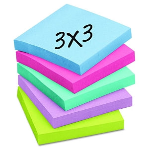 3M Healthcare Post-It Super Sticky Note Pads - Post-it Bora Bora Color 3" x 3" 90-Sheet Adhesive Notes - 654-12SST